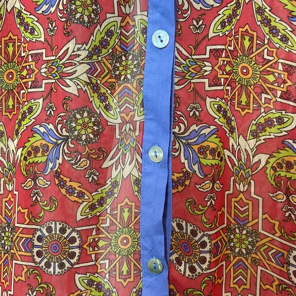 Flying Tomato Red & Blue Patterned Maxi Dress - Picture 5 of 15